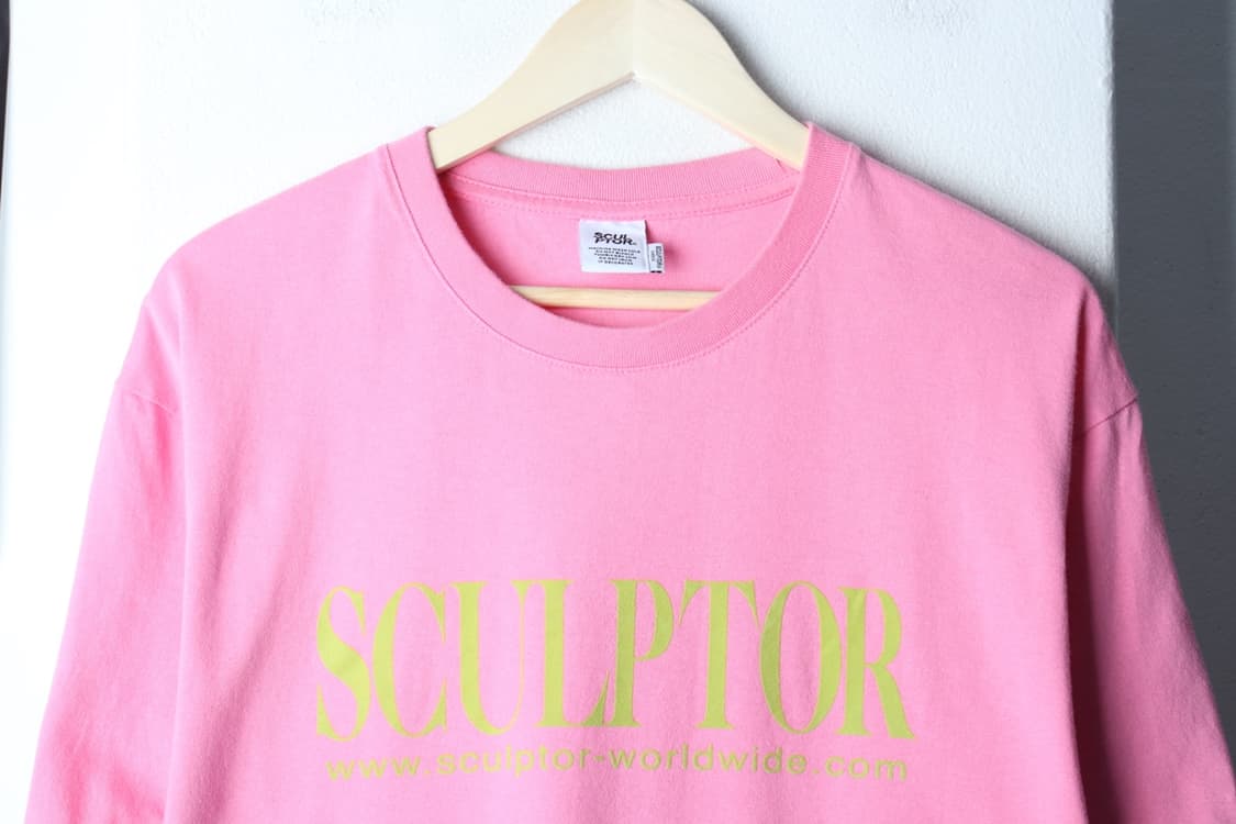 (L-2XL) 스컬프터 반팔 티셔츠 빅로고 핑크 올드스쿨-7B5F 상품이미지3