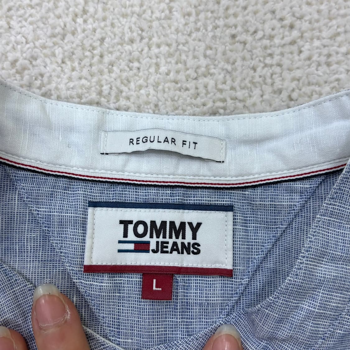 L 타미힐피거 레귤러핏 린넨 셔츠 0402E 상품이미지3