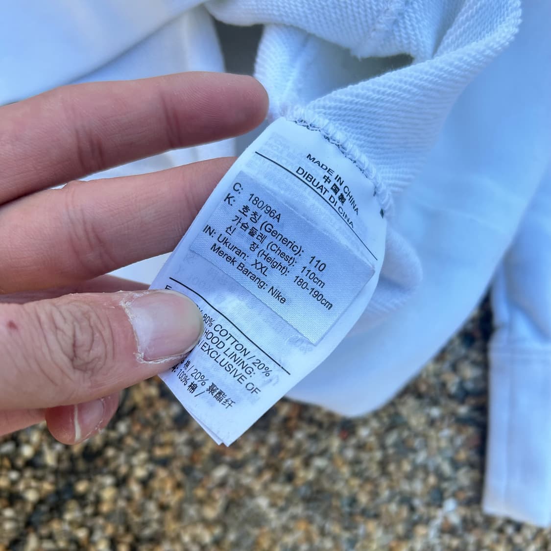 나이키(NIKE) T1 로고 화이트 후드티 상품이미지5