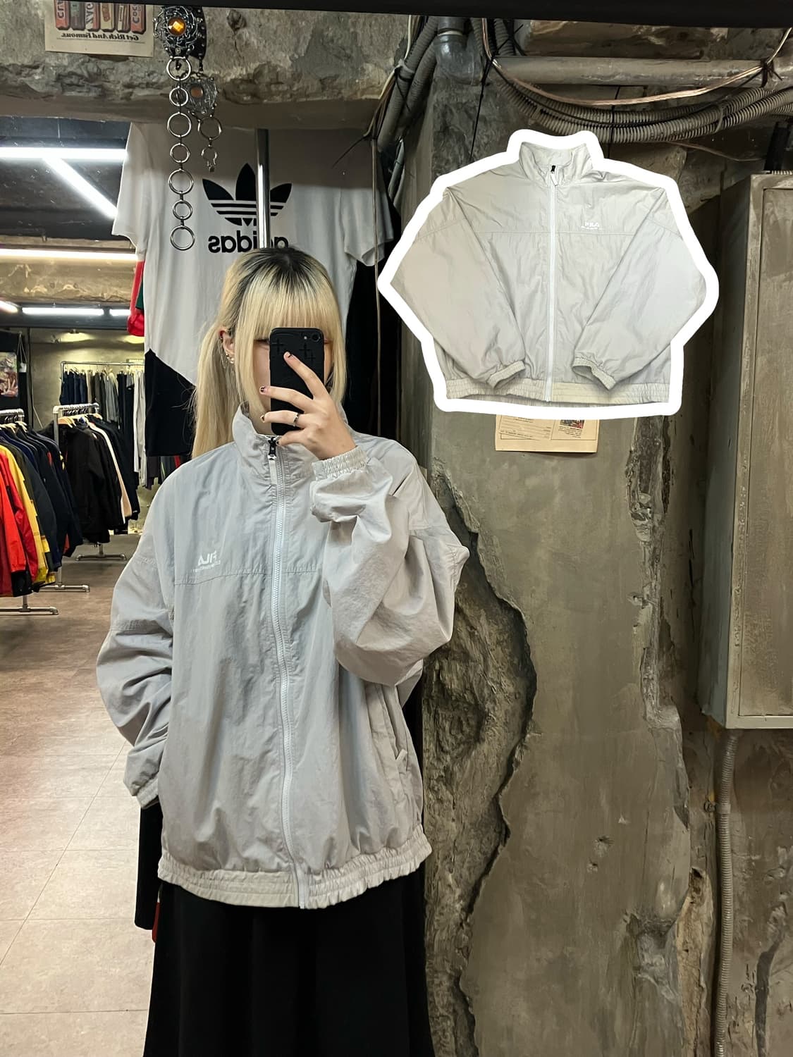 휠라 바람막이 그레이 XXL #csz2103 상품이미지1