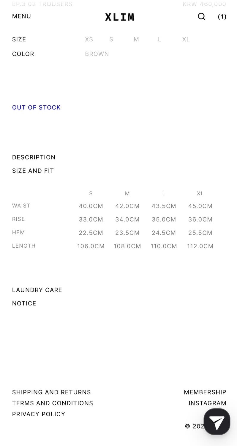 xlim ep.3 02 trousers 판매합니다. 상품이미지8