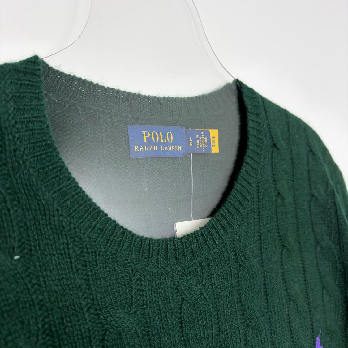 데드스탁 폴로 랄프로렌 캐시미어 꽈배기 니트 티셔츠 상품이미지2