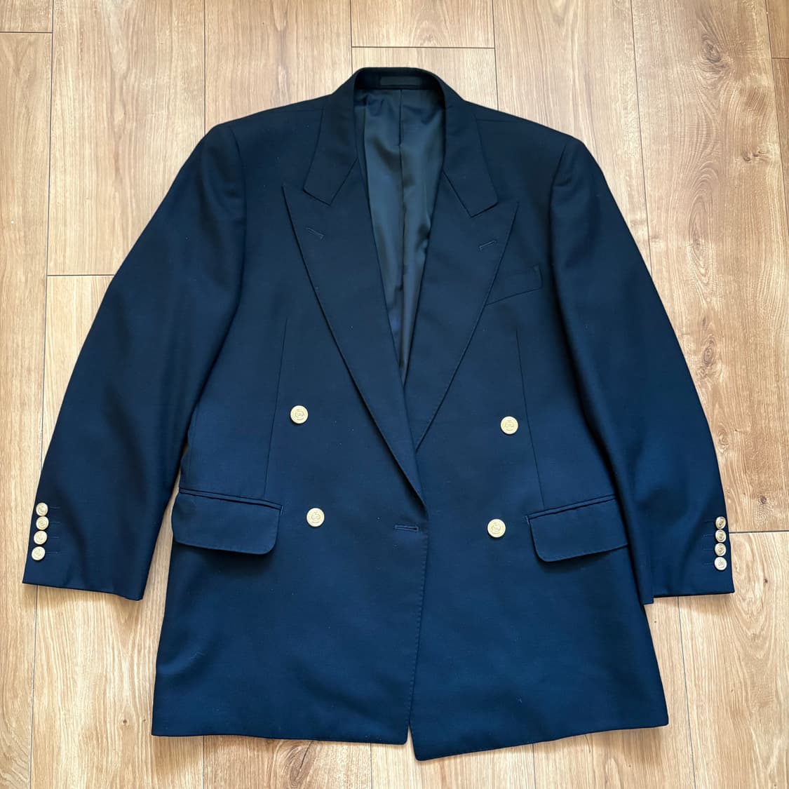 버버리 네이비 울 더블 자켓 상품이미지1