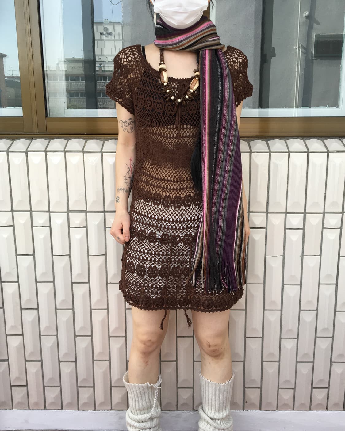  color mixed knit muffler 상품이미지5