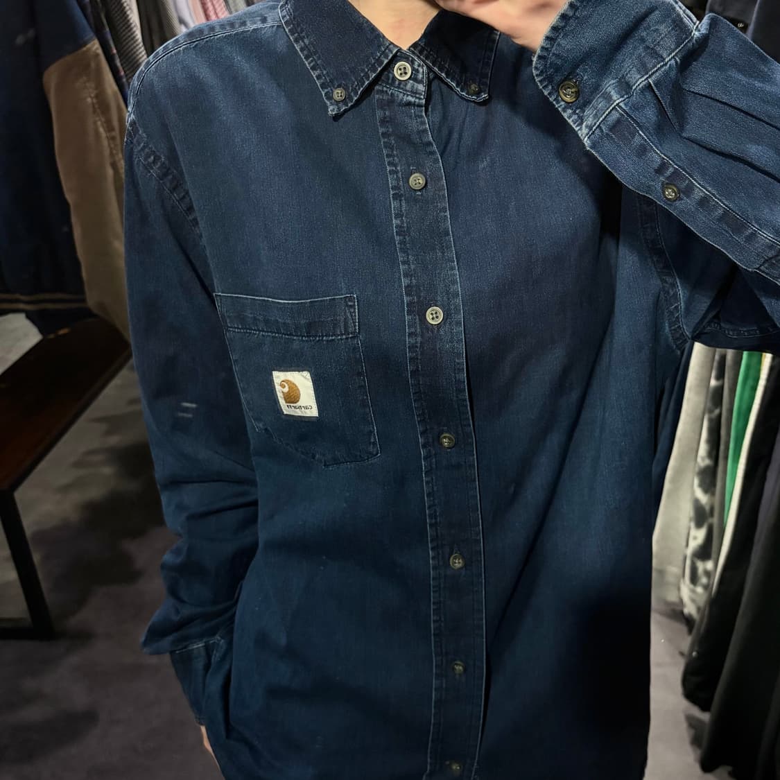 [IM] Carhartt 칼하트 데님셔츠 진청 네이비 상품이미지4