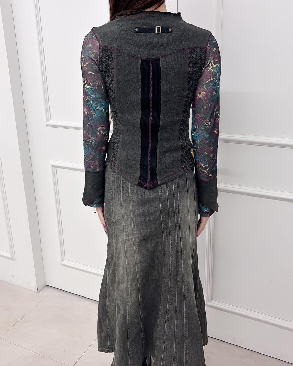 OZZ CROCE (OZZ ON) 오리엔탈 패치 언발 티셔츠 상품이미지7