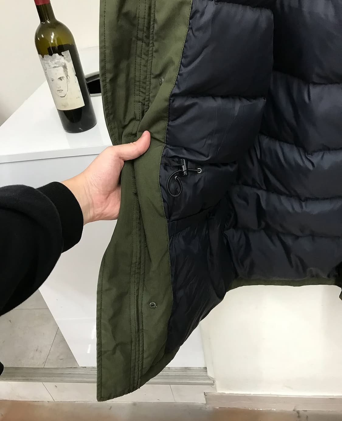 단톤 후드 다운 패딩 파카 상품이미지4