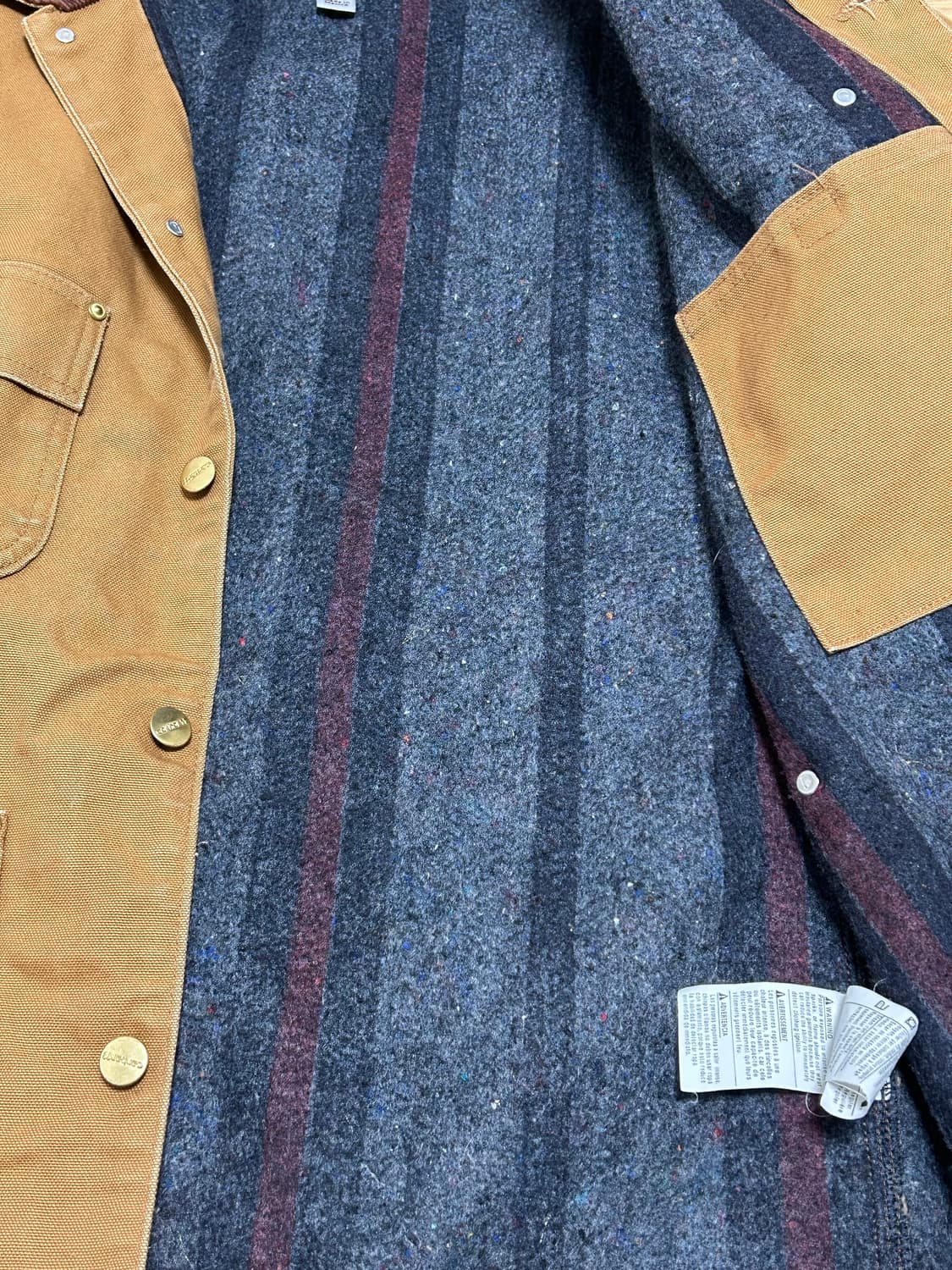 칼하트 덕캔버스 브라운 초어코트 자켓 상품이미지8