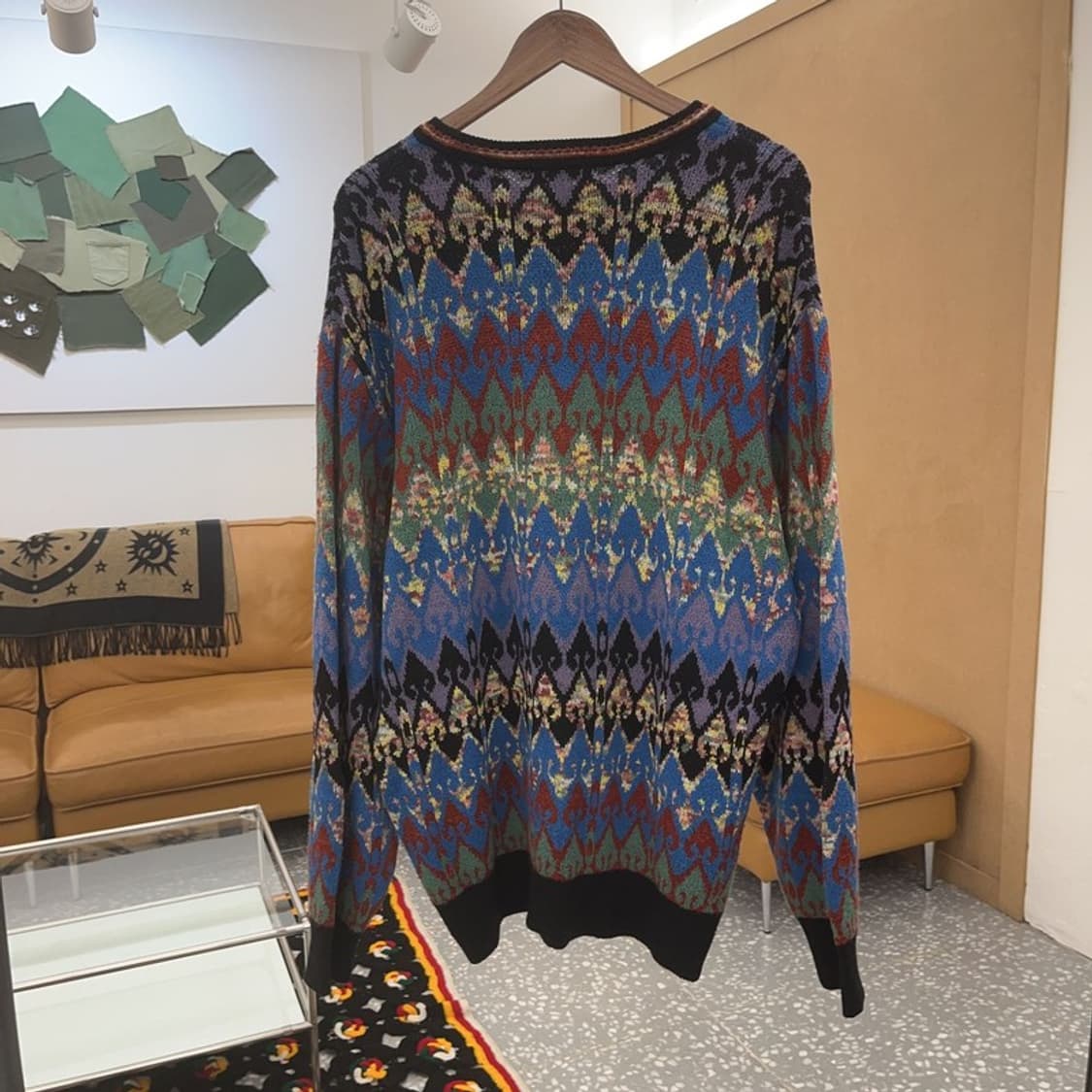 버밀리온 밀라노 빈티지 에스닉 보헤미안 패턴 니트 V C06881 상품이미지4