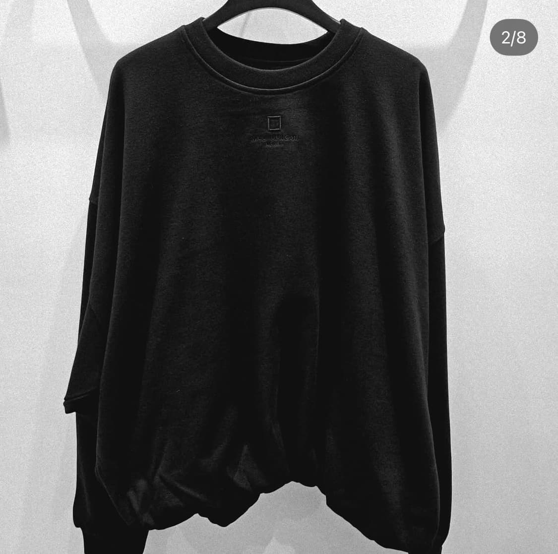 우영미 24FW 오버핏 스웨트셔츠 블랙 48 상품이미지2