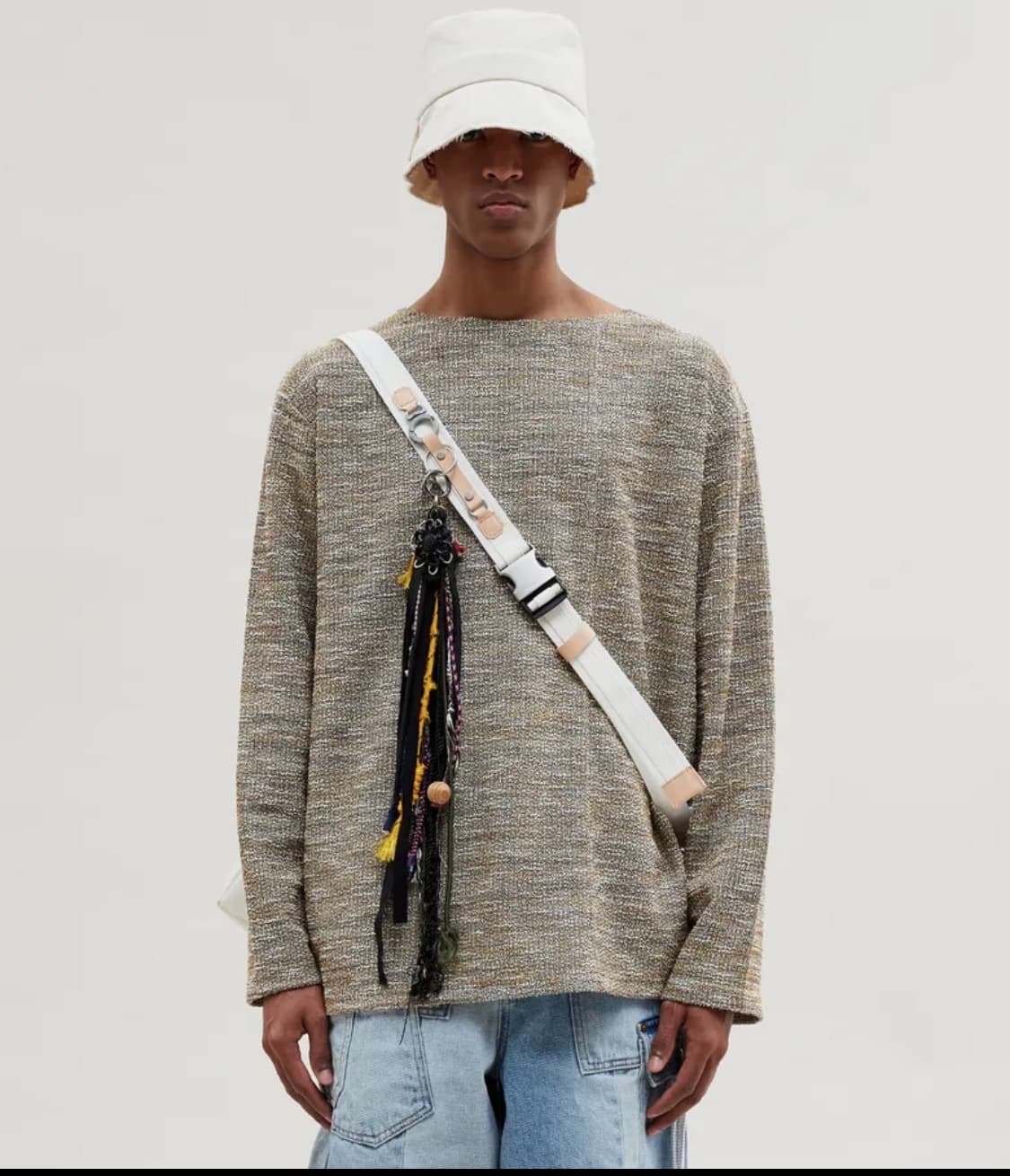 앤더슨벨 썸머 부클 보트 넥 풀오버 M 상품이미지1