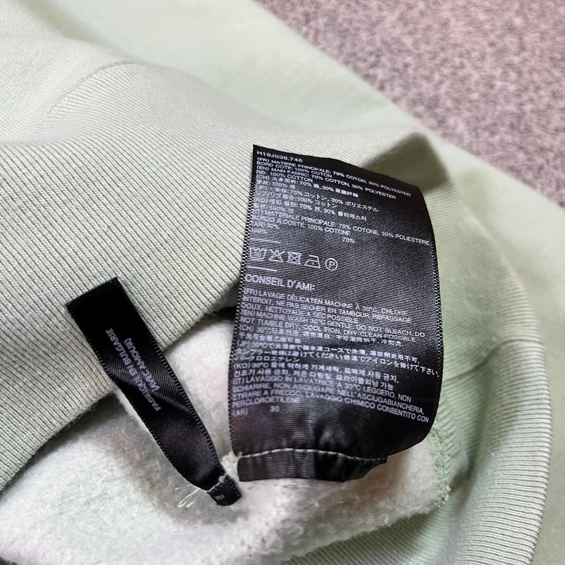 AMI 아미 인타르시아 하트와펜 맨투맨 상품이미지6