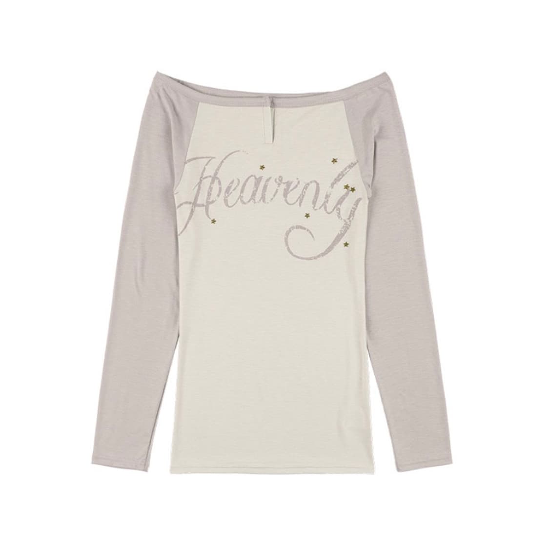 팬시클럽 헤븐리 오프숄더 롱슬리브 베이지 상품이미지3