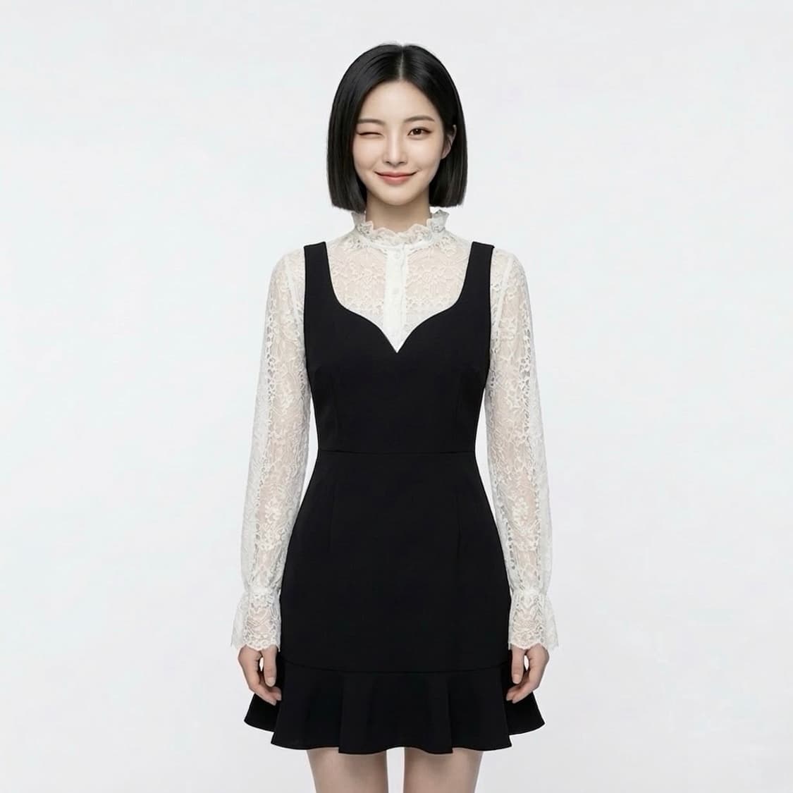 검정 정장 원피스 상품이미지1