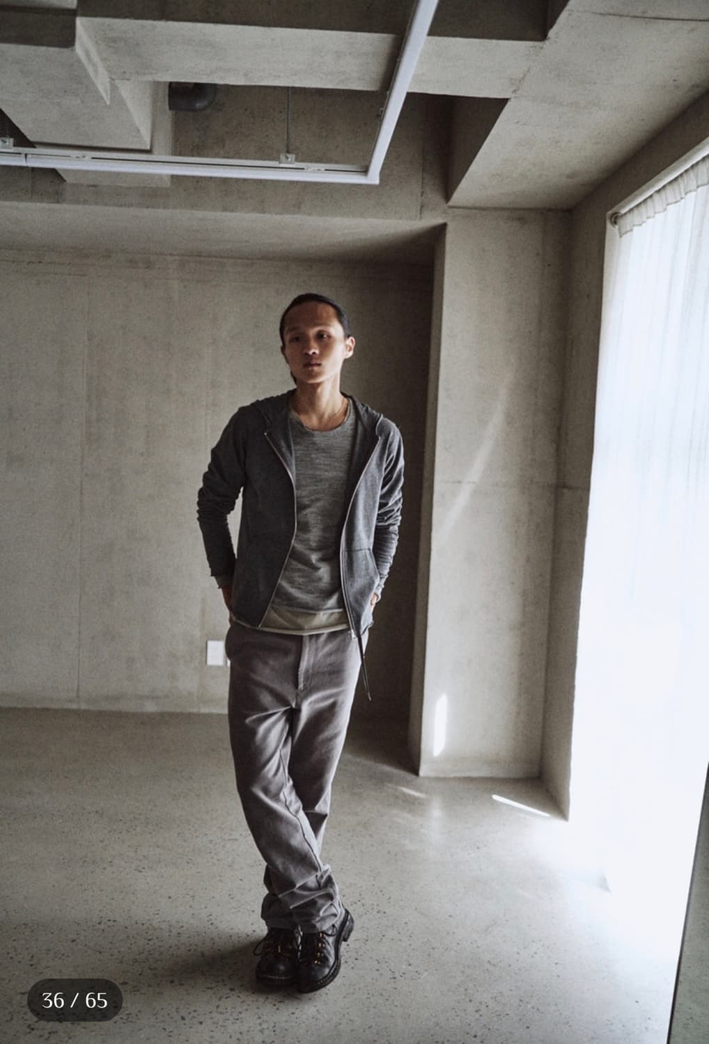 모노 프리베 텍스쳐 후디 집업  상품이미지1