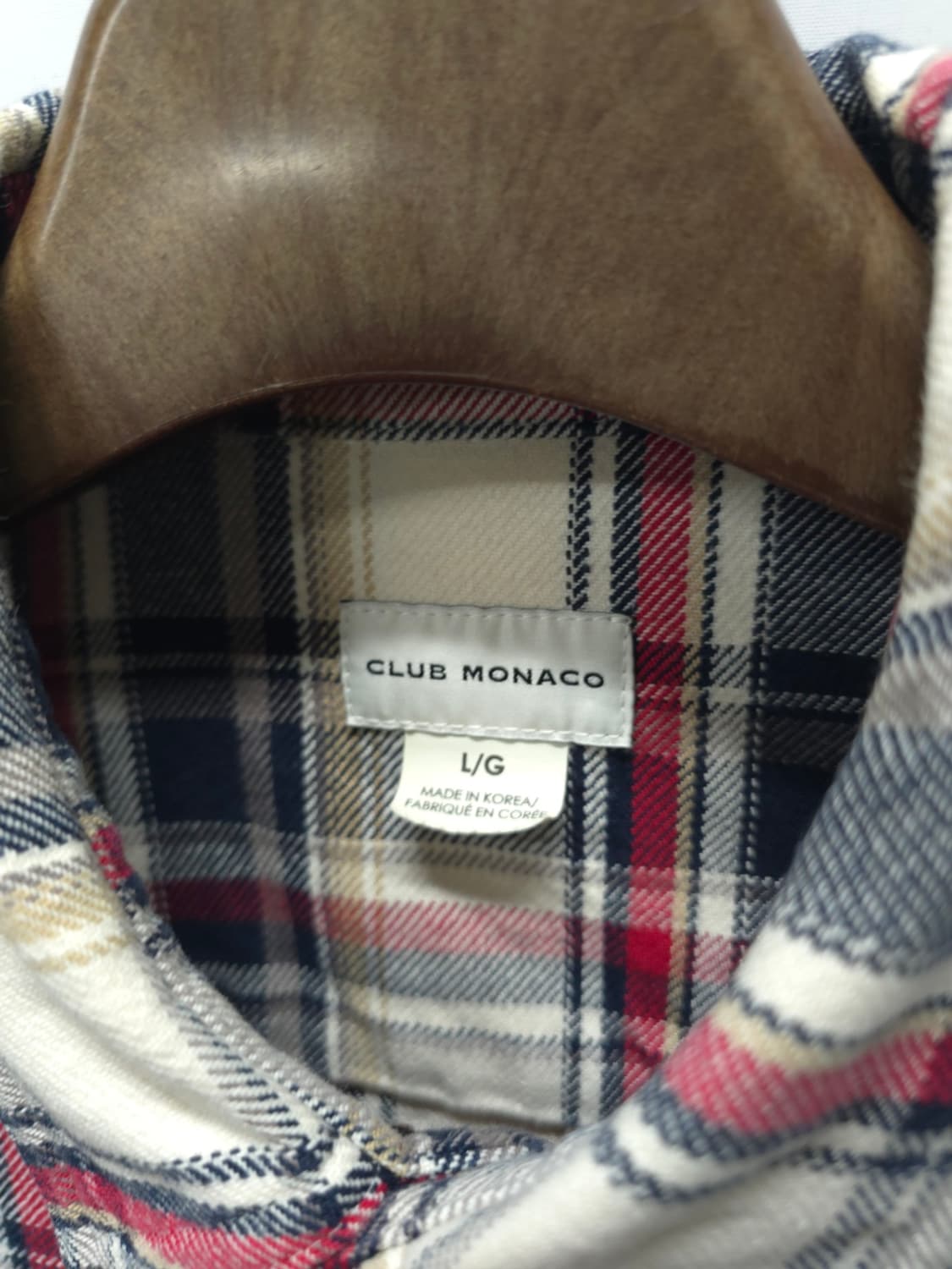 ​클럽모나코 남성 워크웨어 코튼 체크 셔츠자켓(100~105, 상태최상) 상품이미지4