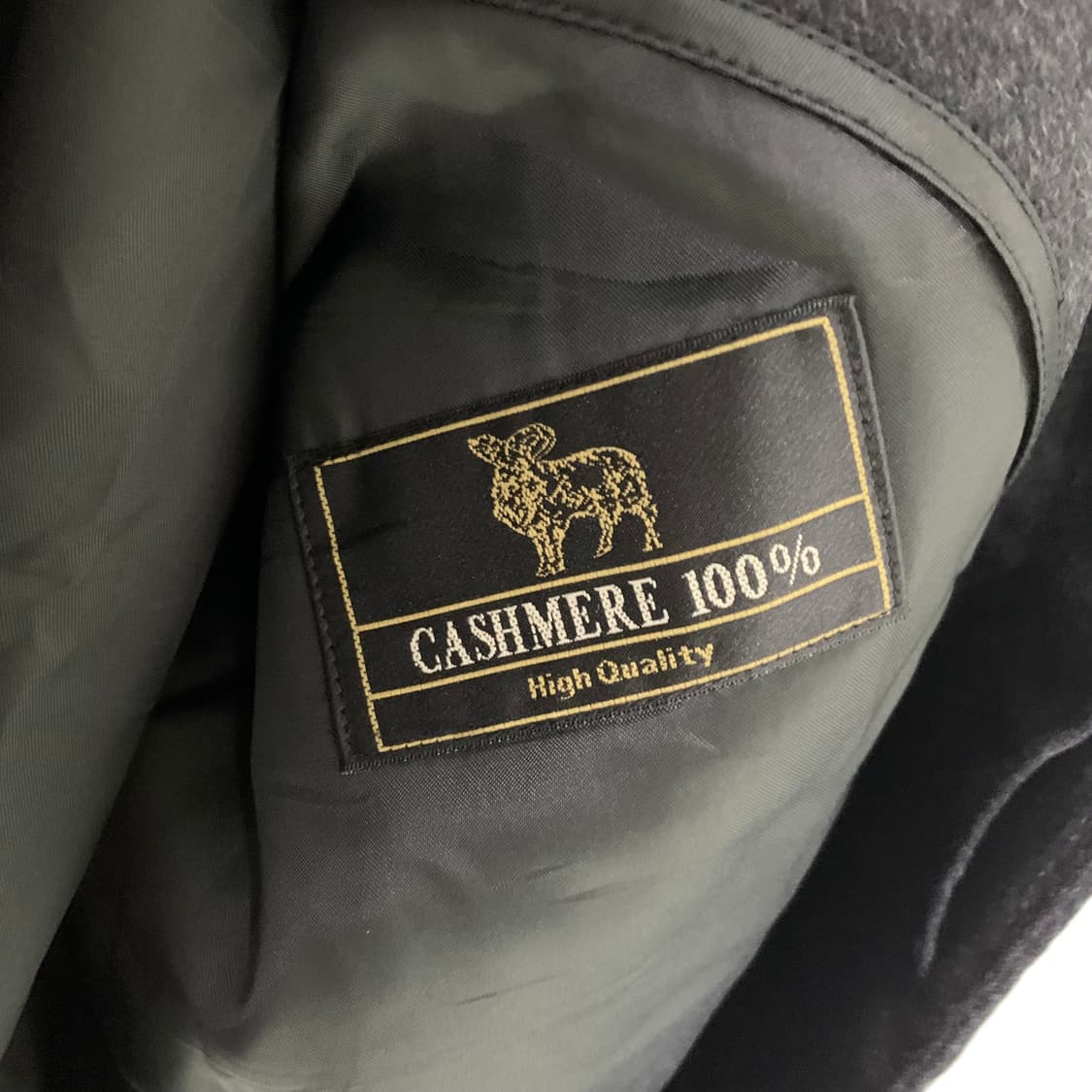일본 빈티지 캐시미어 100 차콜 코트 95 jpn 상품이미지3