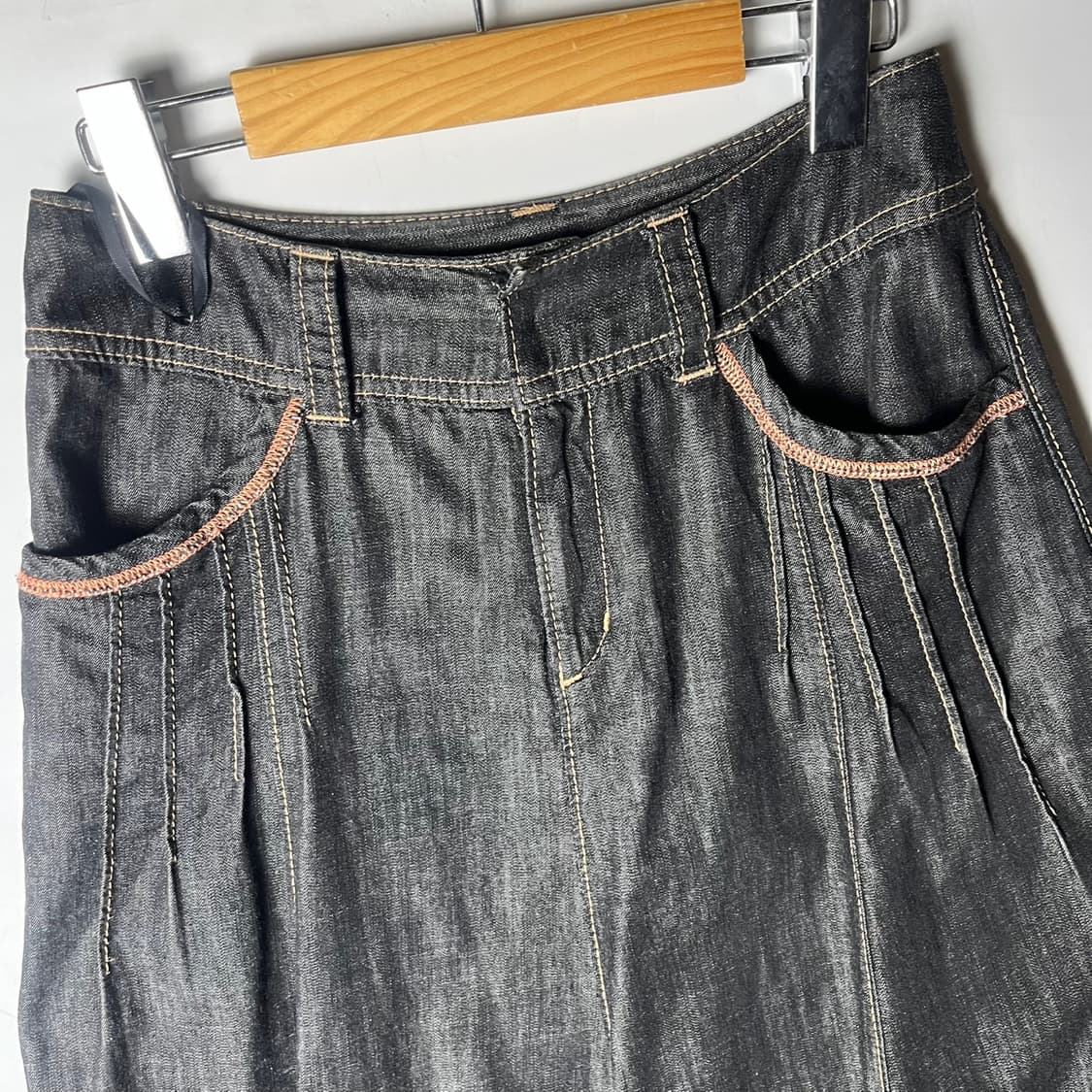 [Sonia Rykiel] 소니아리키엘 플리츠 데님 미디스커트 상품이미지3