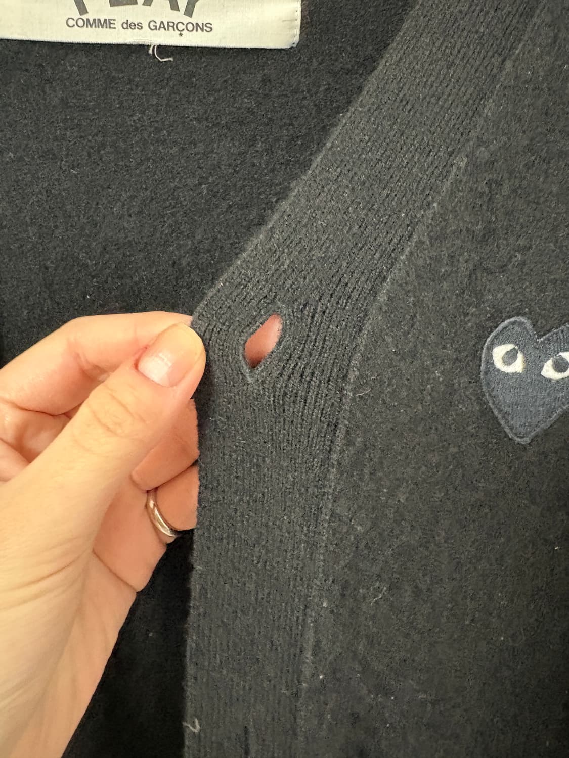 꼼데가르송 블랙 가디건 상품이미지5