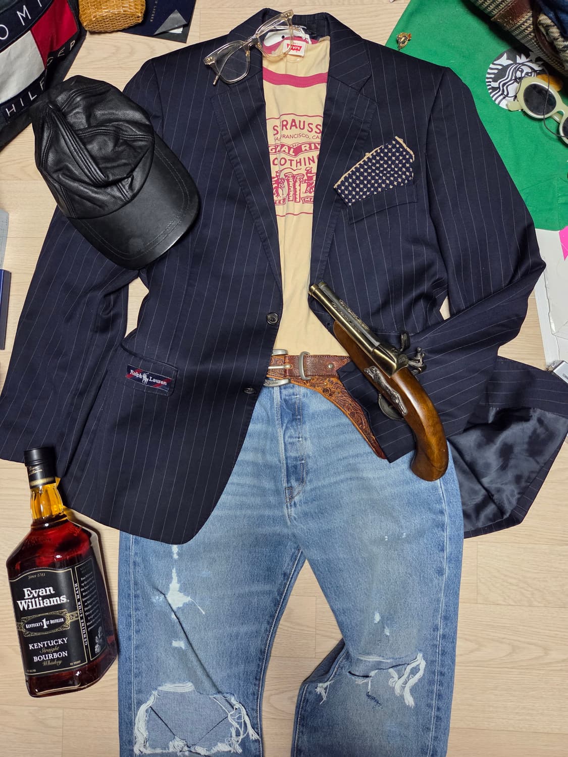 POLO RALPH LAUREN 수트 자켓 블레이저 네이비 상품이미지5
