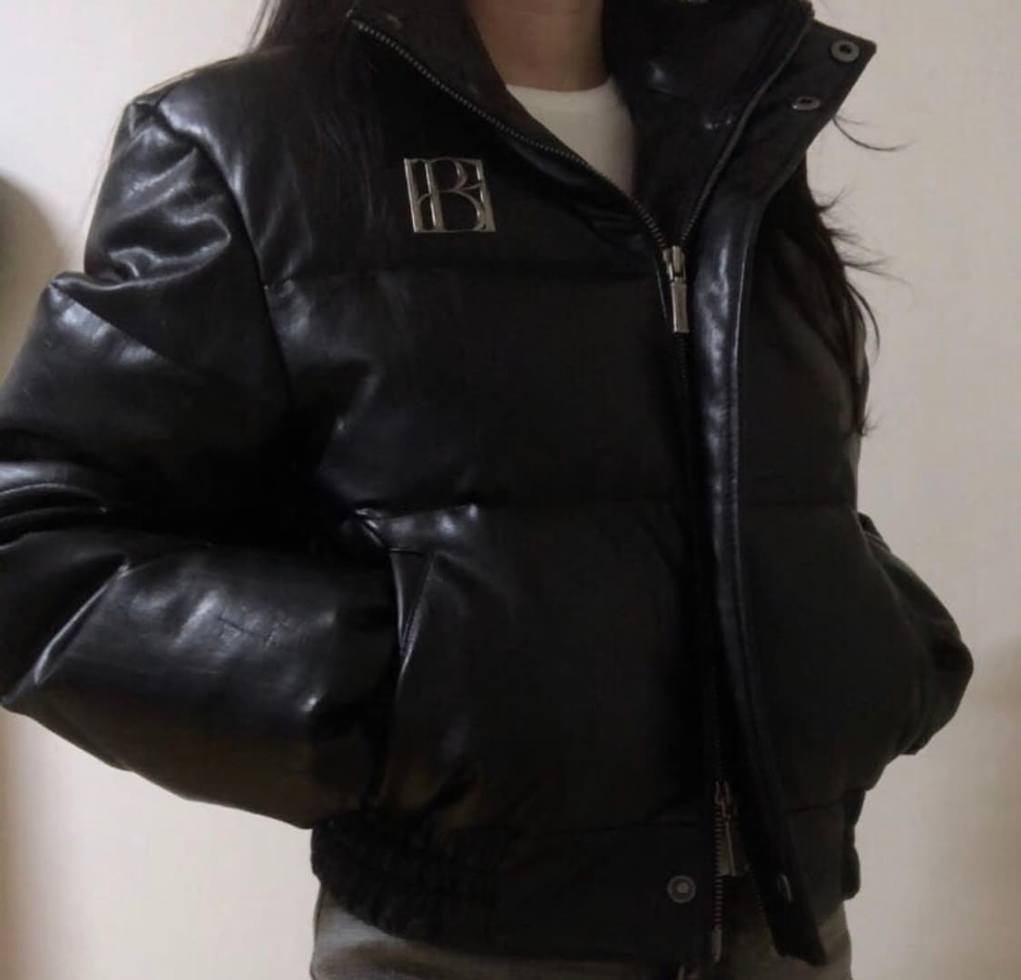 보헤미안서울 레더 패딩 덕다운 메탈 로고 LEATHER DUCK DOWN 상품이미지5