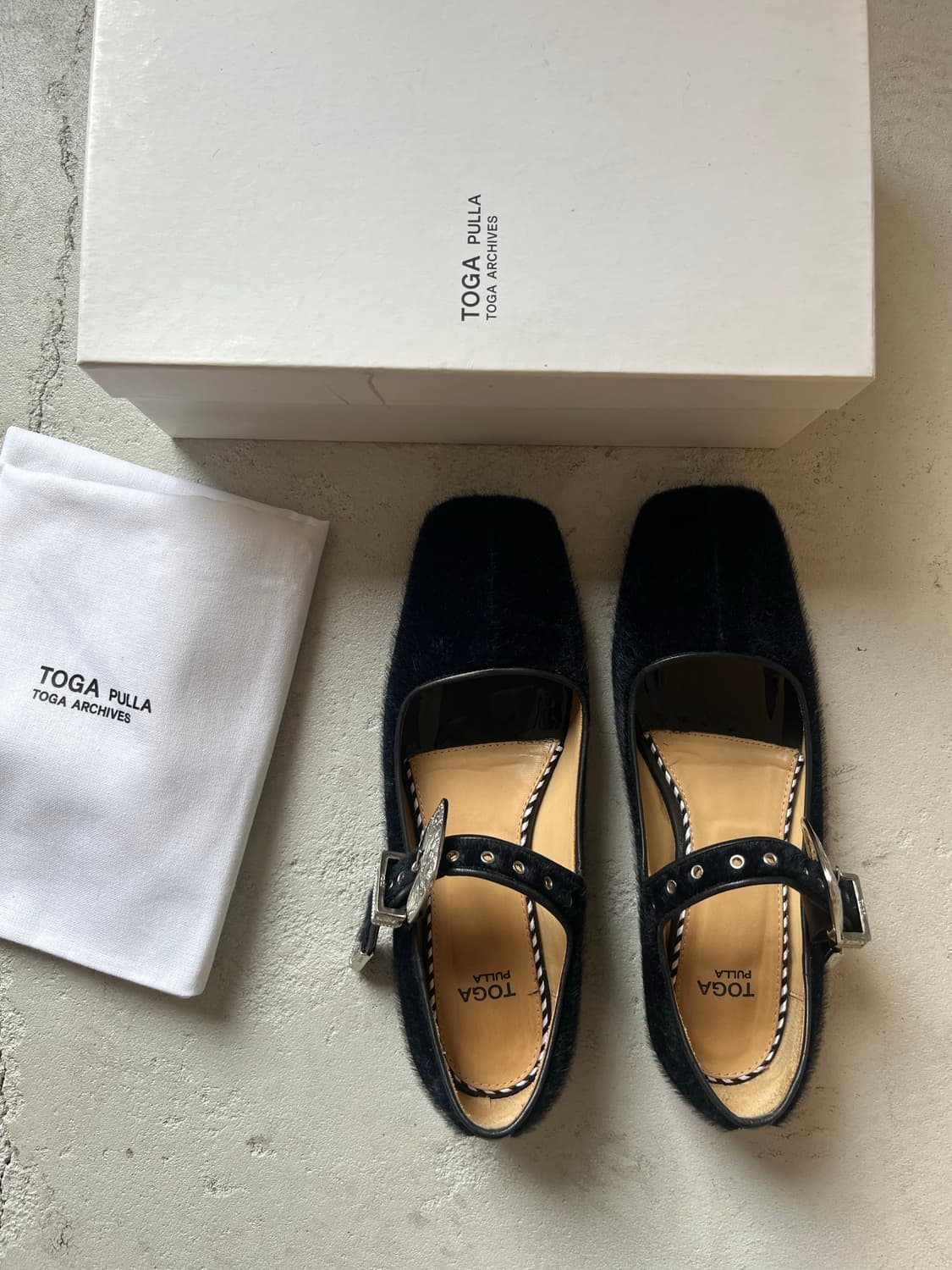 black faux fur mary jane shoes 상품이미지6
