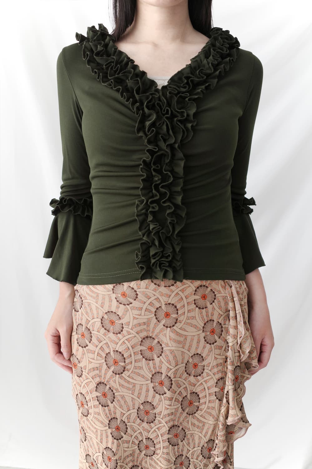 frill shirring cardigun 상품이미지3