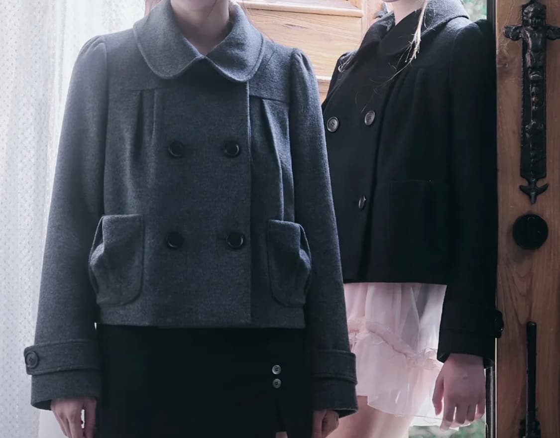 레이즈미야 캐시미어 더블 숏 코트(그레이) 상품이미지1