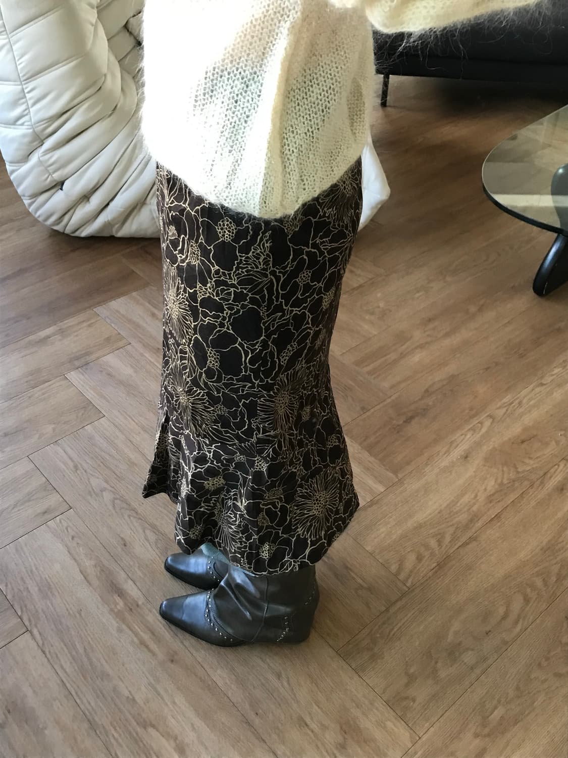 vintage pattern skirt 상품이미지2