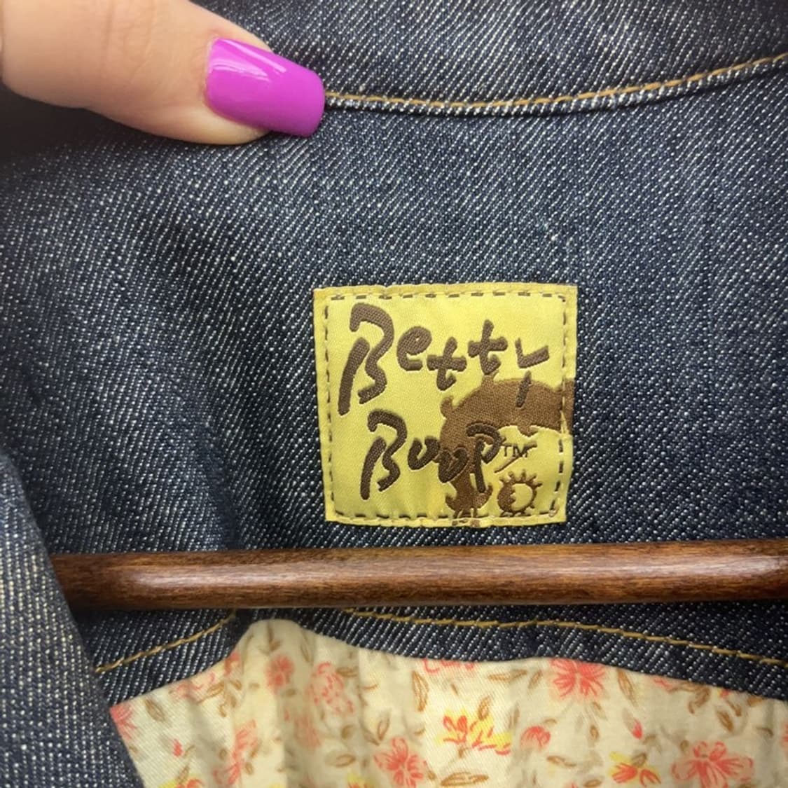 베티붑 올드스쿨 빈티지 키치라벨 데님 자켓 90 C07200 상품이미지4