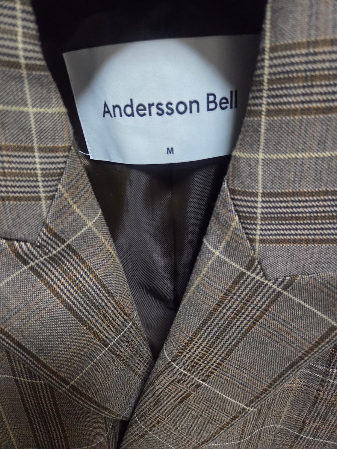 앤더슨벨 체크 더블 블레이저 M 상품이미지3
