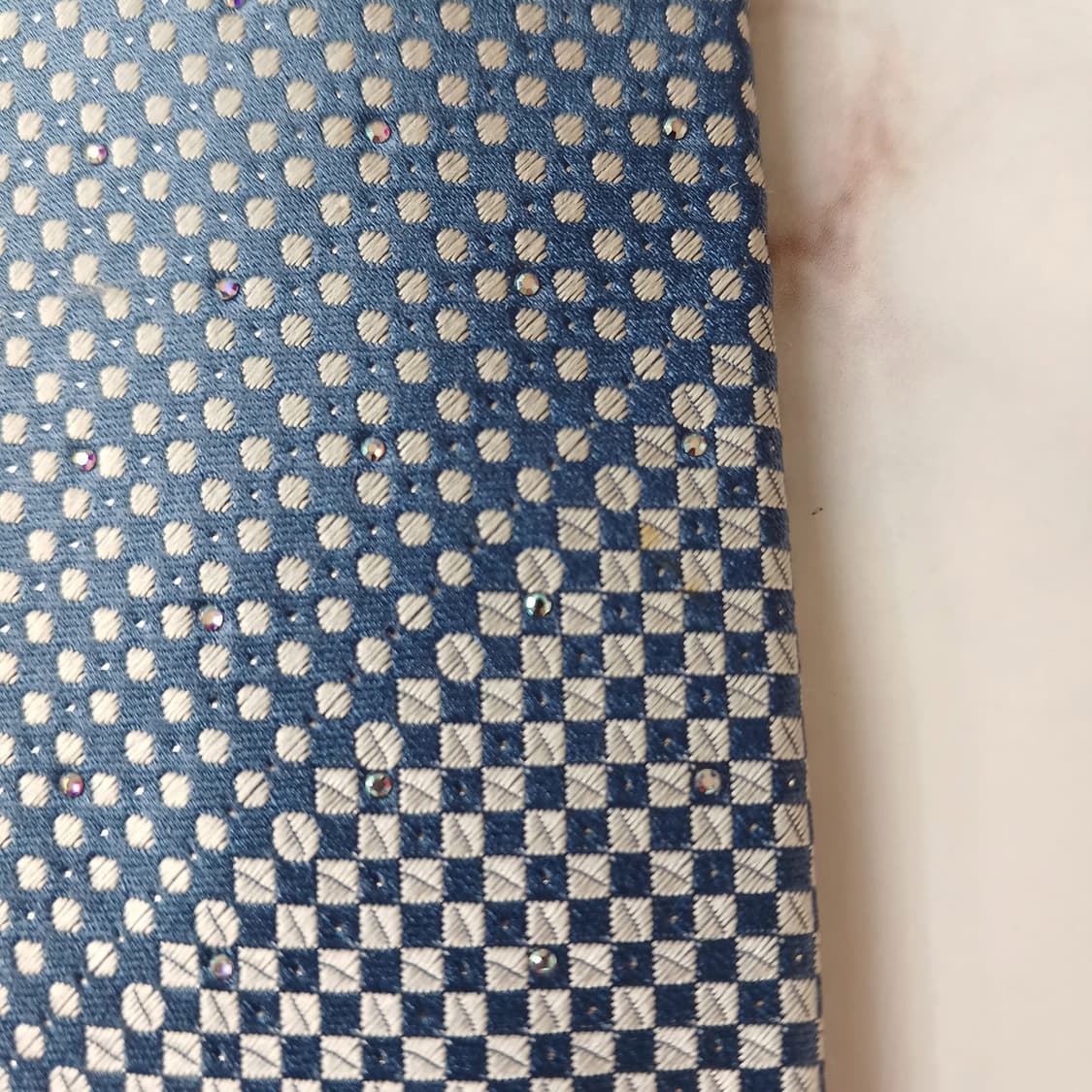 메트로시티 실크 블루 패턴 넥타이 8.5cm A등급 A19639 상품이미지7