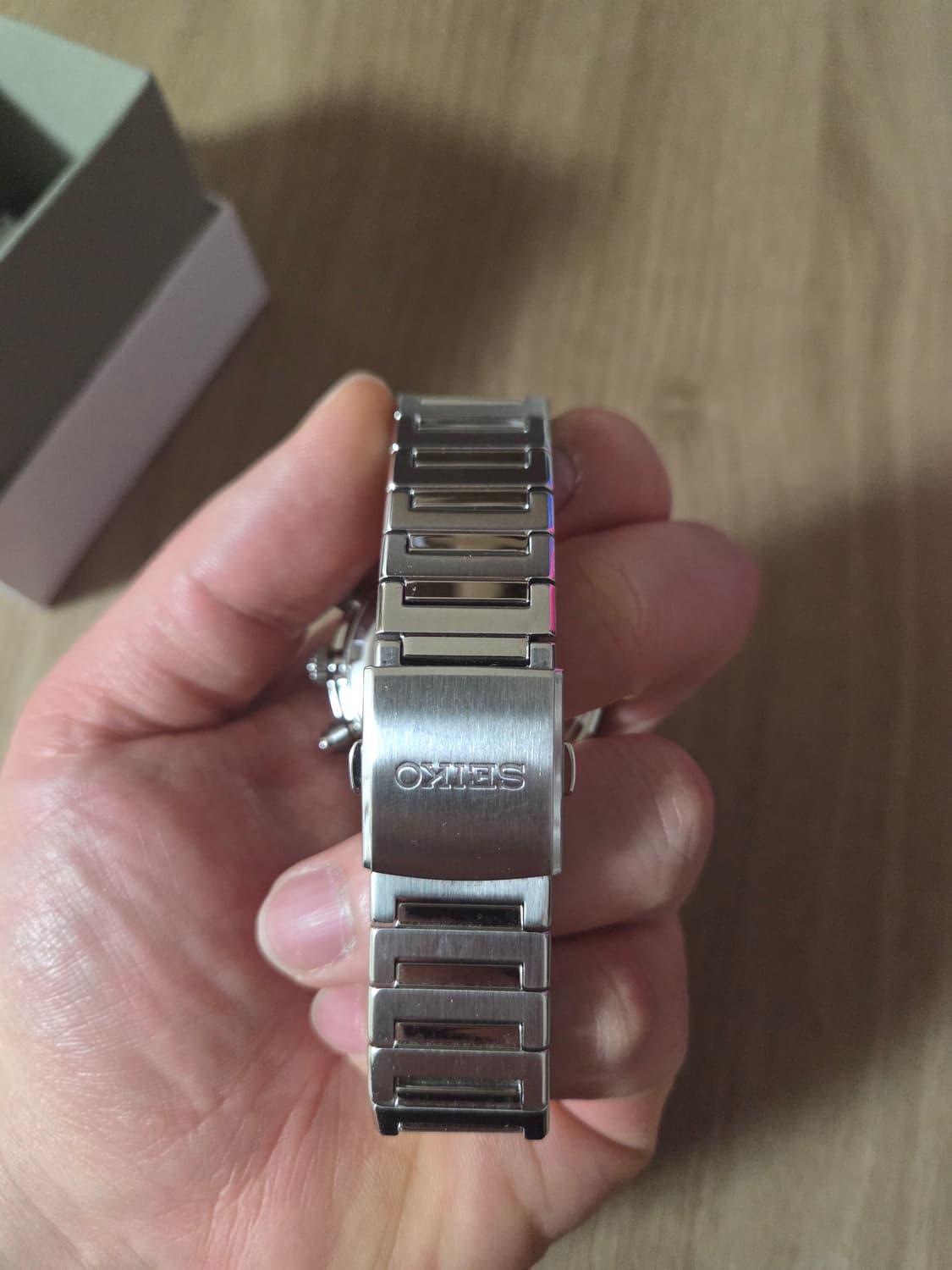 세이코 크로노그래프 메탈시계 상품이미지3