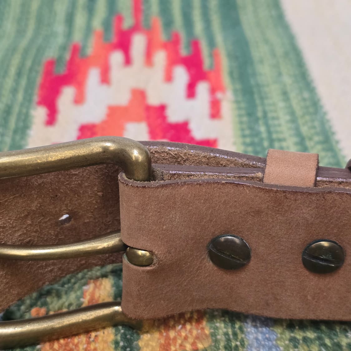 Polo Ralph Lauren 카우하이드 누벅 리얼 황동버클 벨트 26 상품이미지2