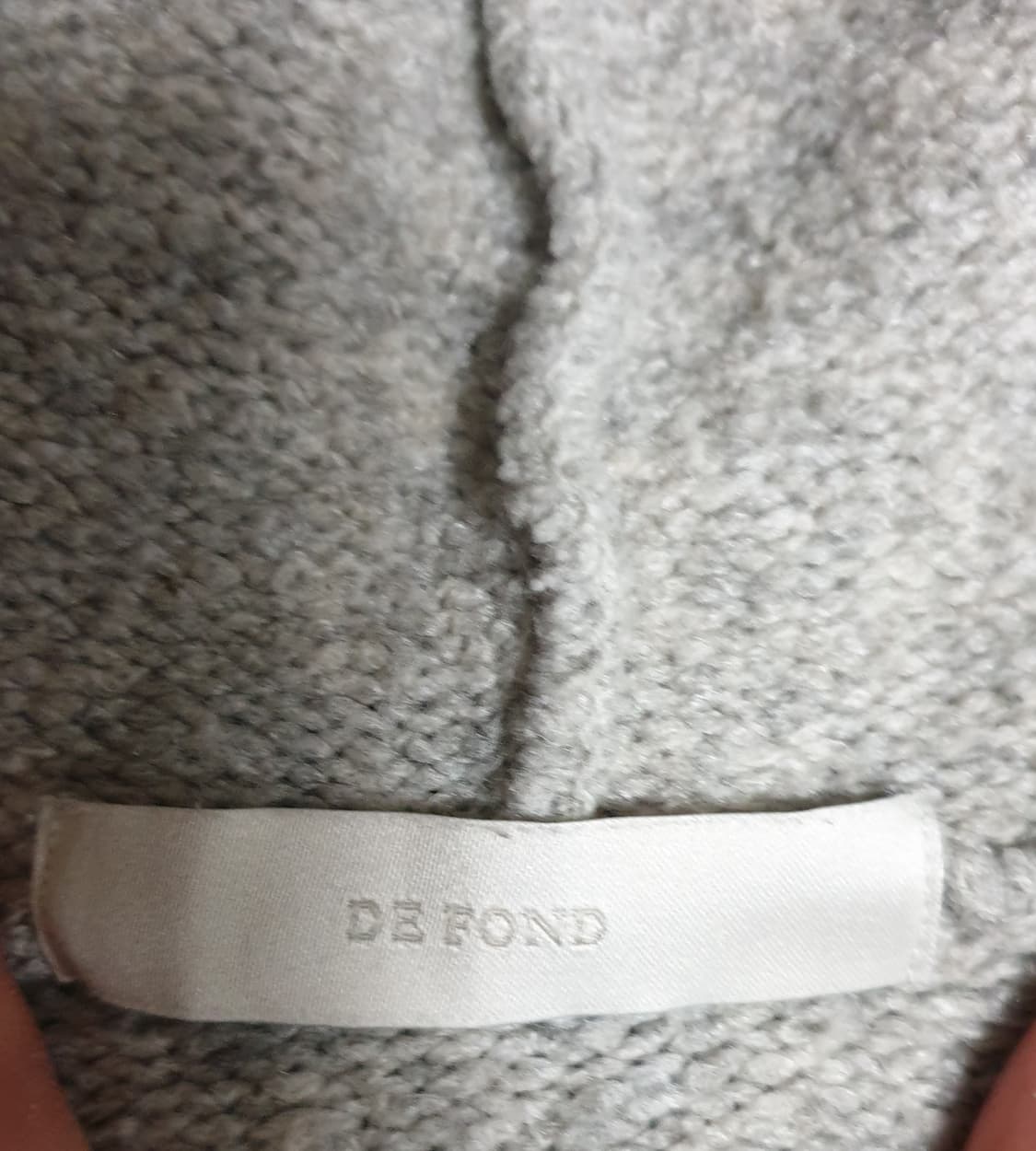 DE FOND 크롭 니트 후드 짚업 멘란지 (M) 상품이미지2