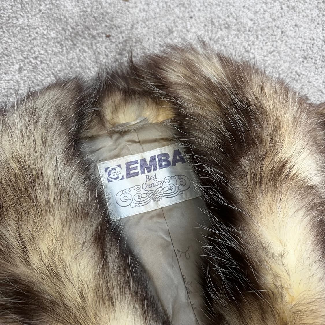 USA 엠바 브라운 믹스컬러 사가폭스 퍼자켓M-L 상품이미지3