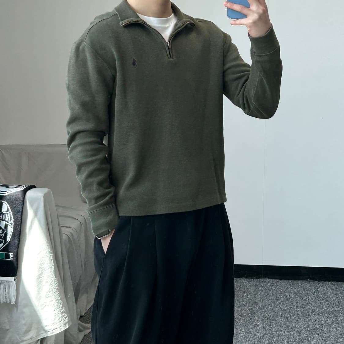 폴로 랄프로렌 카키 리메이크 하프집업 상품이미지3