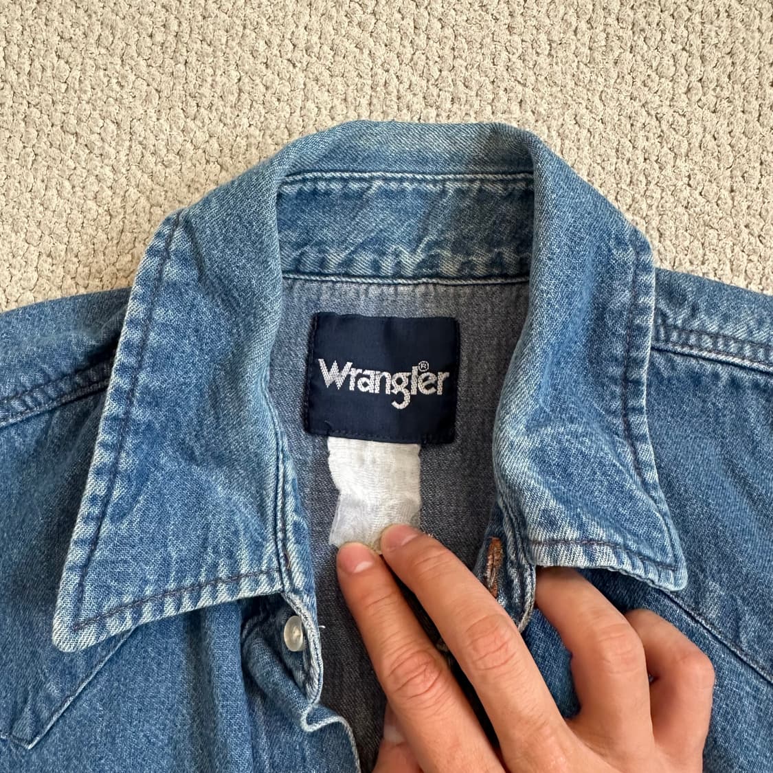 90s 랭글러 Wrangler 웨스턴 데님셔츠 상품이미지5