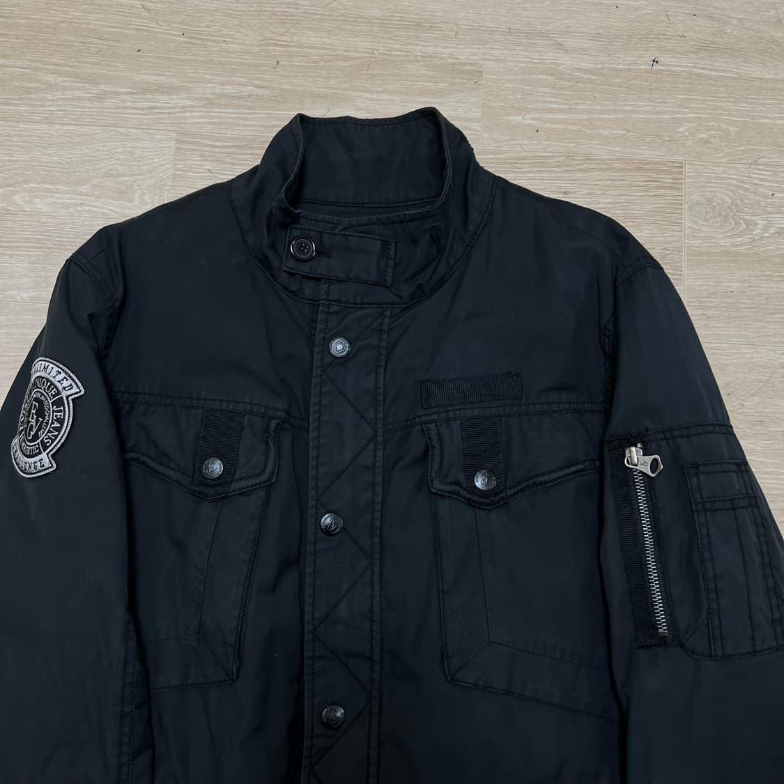 에비수 패치 와펜 포켓 야상 필드자켓 [블랙] M-L/95-100 상품이미지2