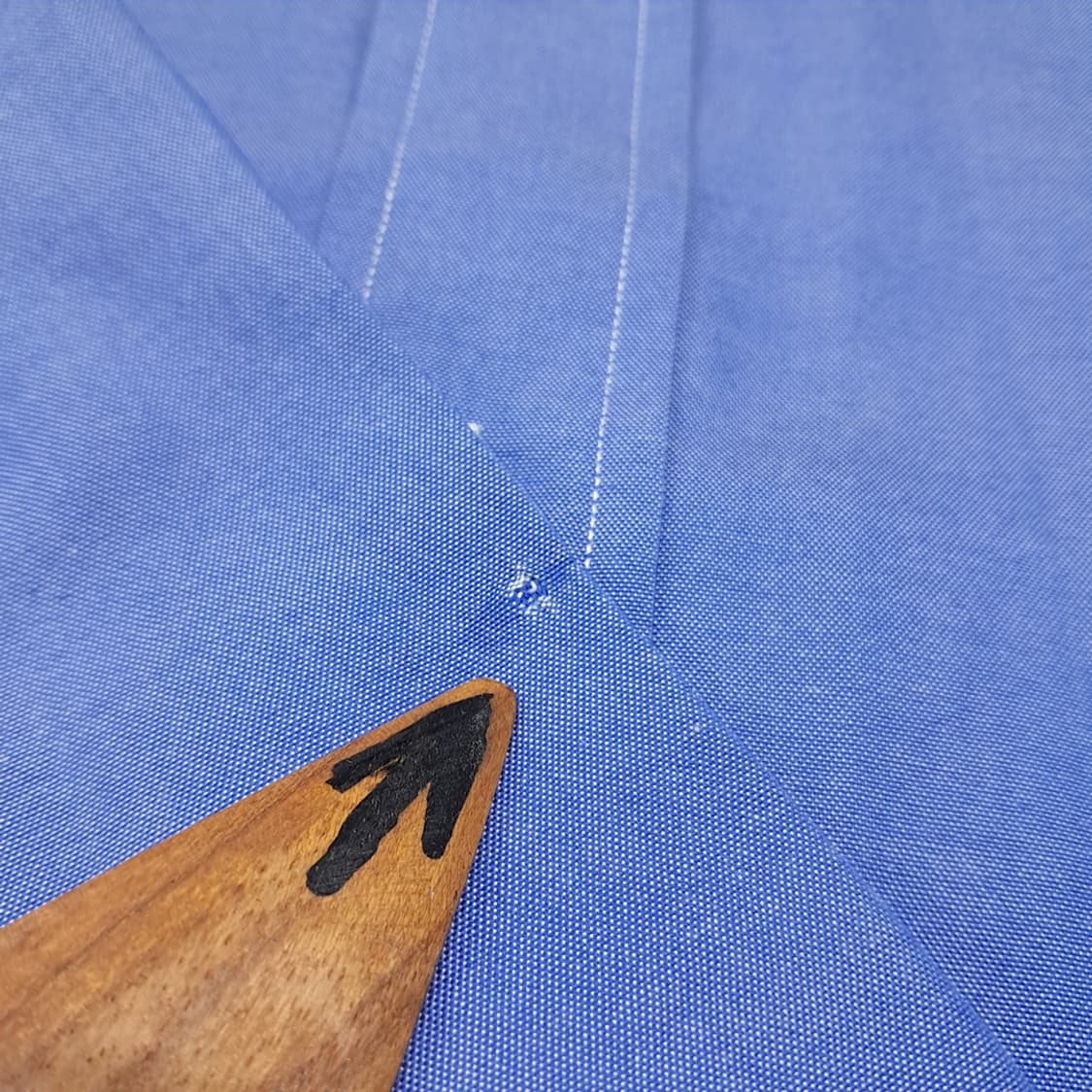 CL253 4XL 폴로 90s 홍콩판 코튼 버튼다운 블루 셔츠 남방 상품이미지5