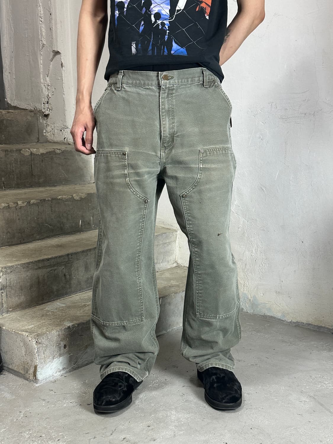 OG 칼하트 B136 MOS 더블니 칼하트 더블니 모스그린 썩블니 상품이미지10