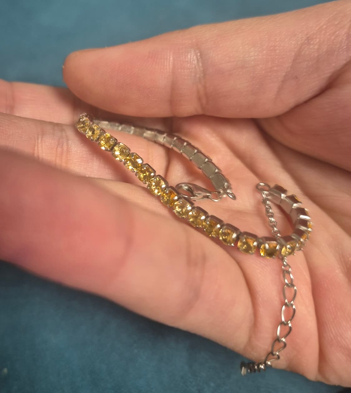 시트린 테니스 팔찌 (s925, 실버) 상품이미지1