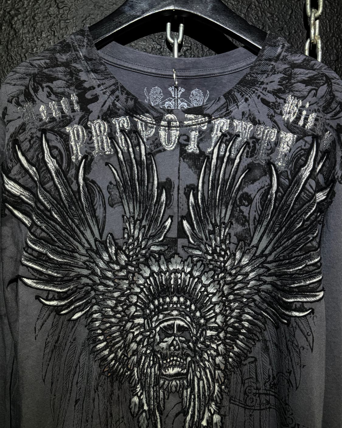PREPOTENTE – Silver Wing Skull Graphic L 상품이미지2