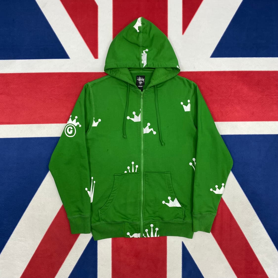 스투시 크라운 후드집업 M 상품이미지1