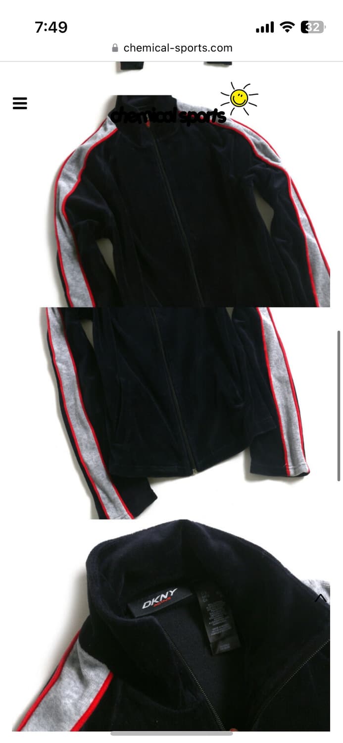 DKNY Velour Track Jacket 상품이미지3