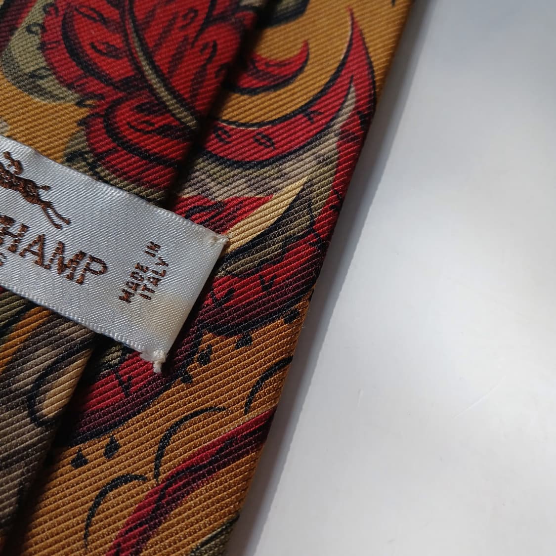 롱샴 실크 브라운 페이즐리 패턴 넥타이 9.2cm A+등급 E768
 상품이미지10