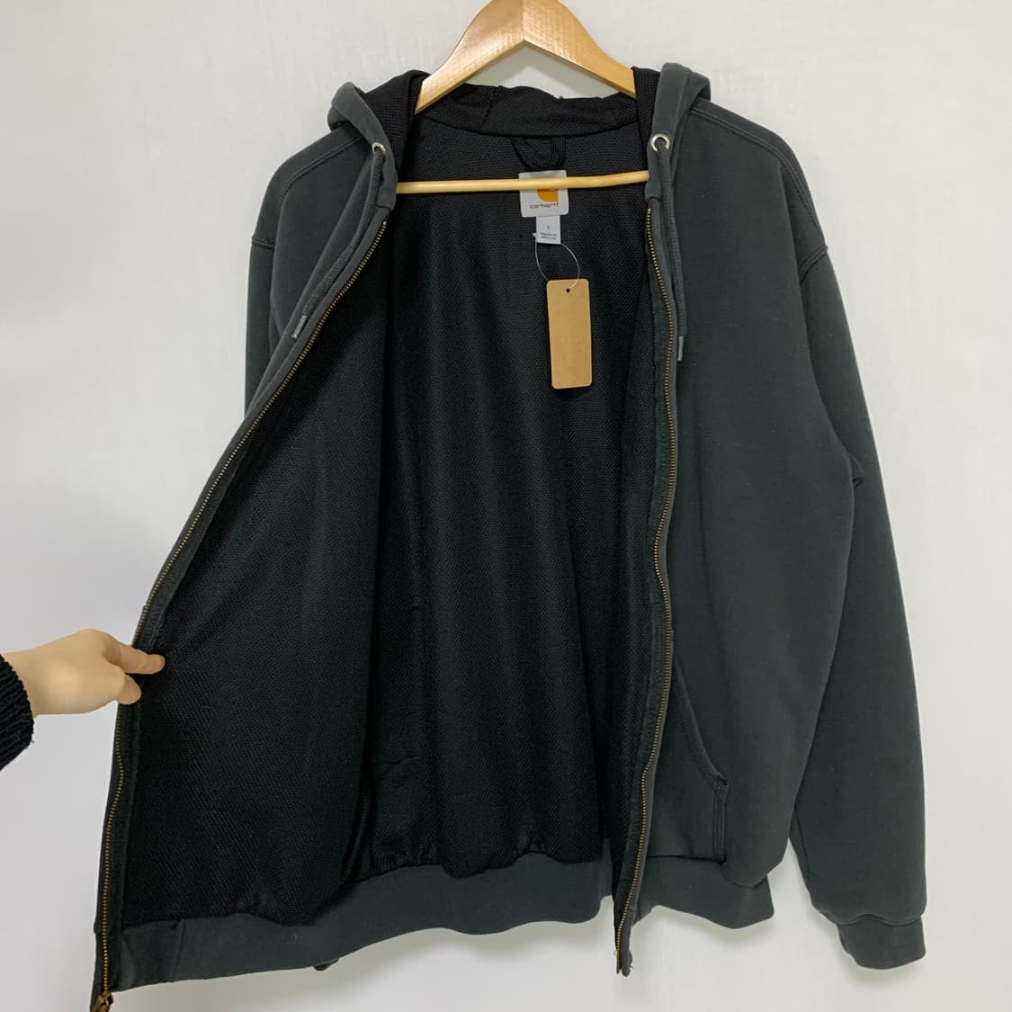 칼하트 후드 집업 차콜 S 남녀공용 빈티지 상품이미지6