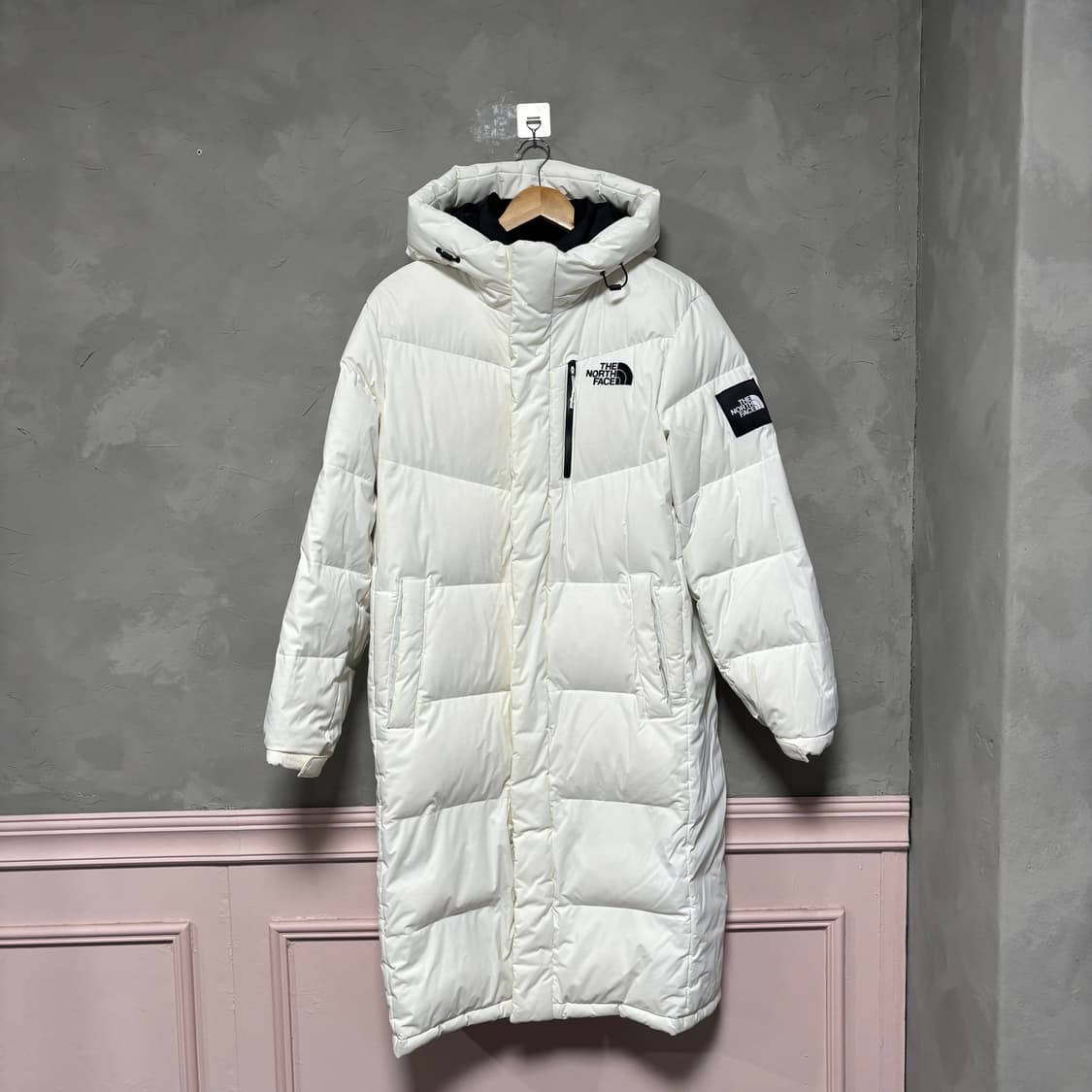 노스페이스 구스다운 롱패딩 화이트 상품이미지1