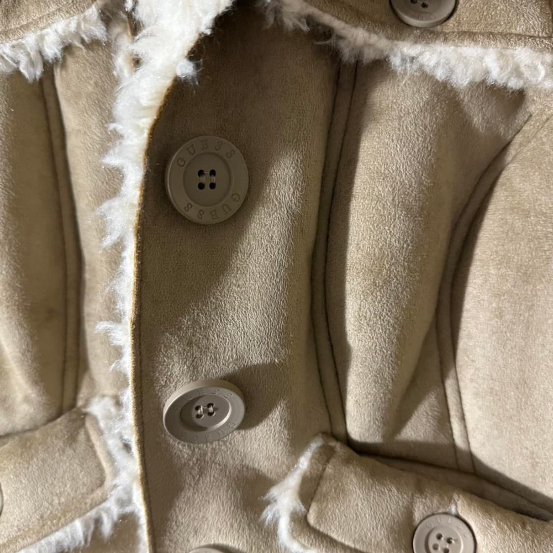 Y2k Guess suede faux fur jacket 상품이미지3