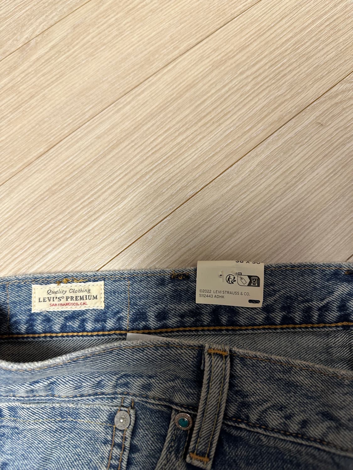 리바이스 501 프리미엄 셀비지 터키석리벳 38x30 상품이미지4